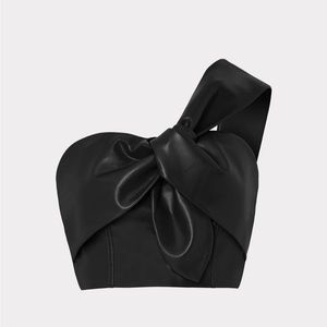 Milly Vegan Leather Top (Size S)